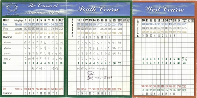 President Barack Obama Andrews Air Force Base Golf Score Card